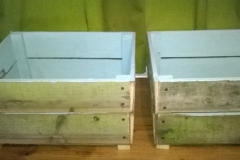 garden crates made from reclaimed fence palings