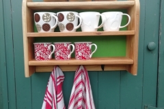 reclaimed pine wall mounted cup rack