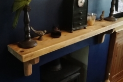 Solid Oak mantlepiece with corbels