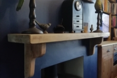 Solid Oak mantlepiece with corbels
