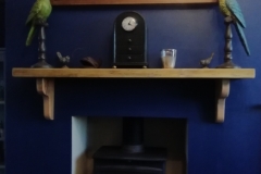 Solid Oak mantlepiece with corbels
