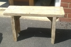 small scaffold plank bench