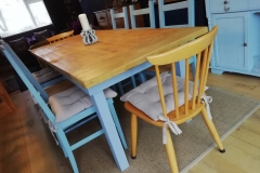 8 person dining table made from spruce scaffolding boards