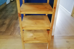 custom made kitchen shelving unit from reclaimed wood