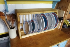 12 slot wall mounterd kitchen plate rack