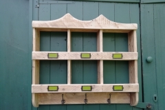 pallet wood pigeon holes and coat hooks