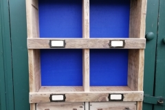 pallet wood pigeon holes with builtin drawers