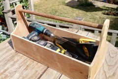 Long tool caddy from recalimed plywwood